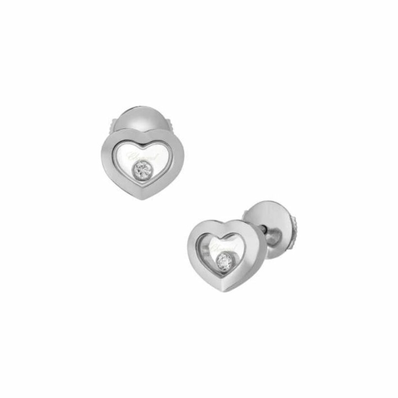 Chopard Happy Diamonds Icons earrings, white gold and diamonds