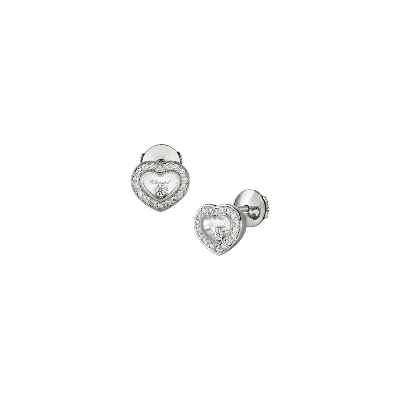 Chopard Happy Diamonds earrings in white gold and diamonds