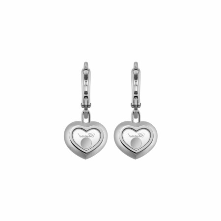 Boucles d'oreilles pendantes Chopard Happy Diamonds Icons en or blanc et diamants