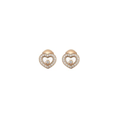 Chopard Happy Diamonds, rose gold, diamonds earrings