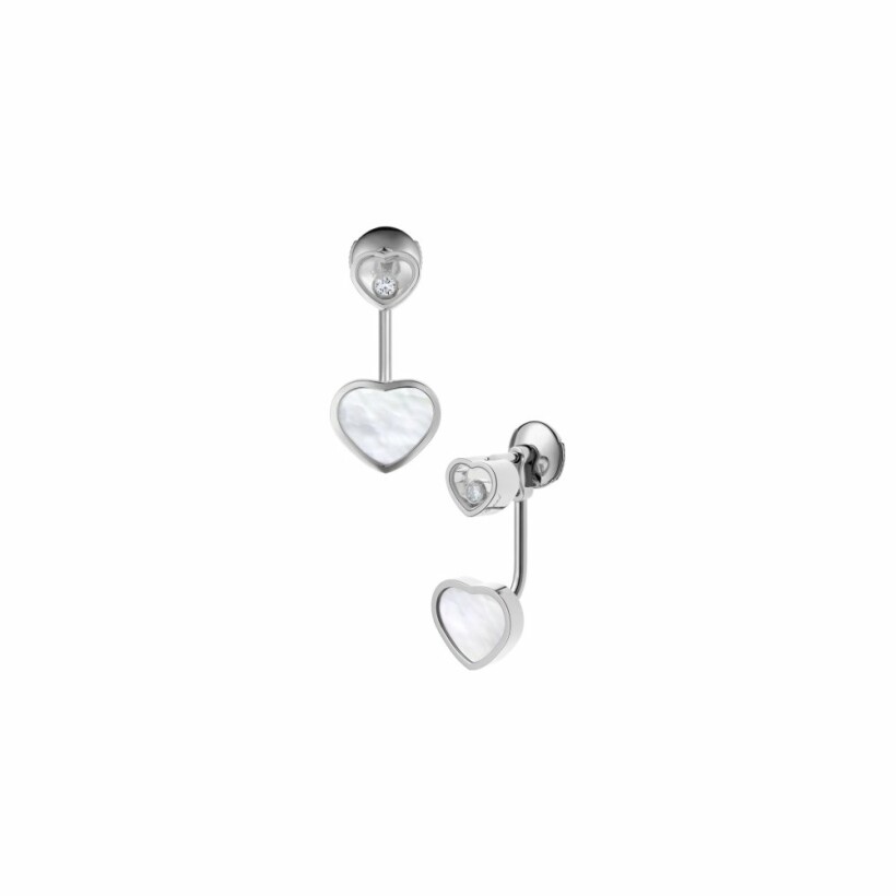 Chopard Happy Hearts earrings, white gold, diamonds