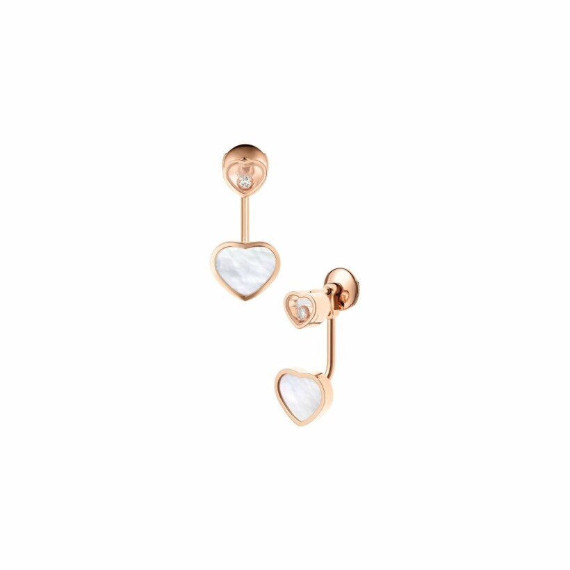 Chopard Happy Hearts earrings, rose gold, diamonds