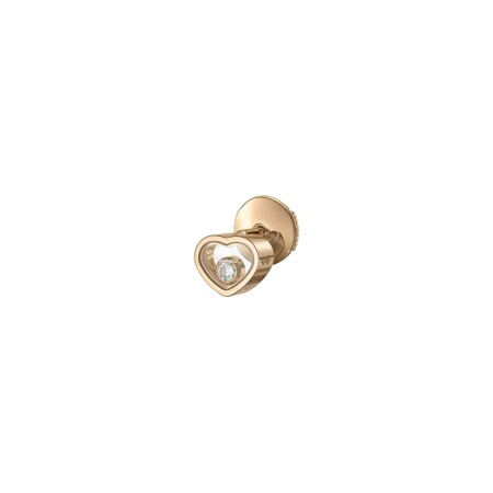 Mono boucle d'oreille Chopard My Happy Hearts en or rose et diamants