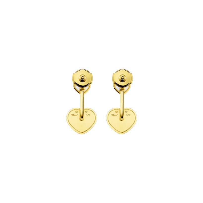 Chopard Happy Hearts, yellow gold, diamonds earrings