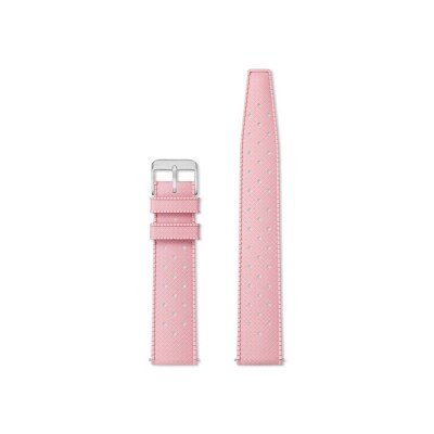 Bracelet montre Rochet Tropic en caoutchouc mat rose pâle, anse d'clic - 18mm