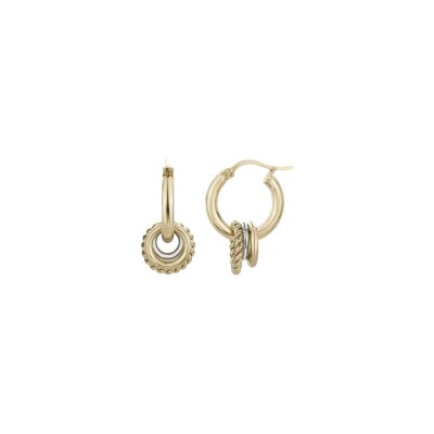 Boucles d'oreilles en acier pvd doré