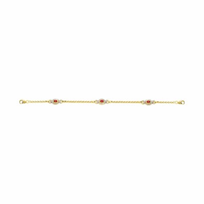 Bracelet en or jaune et rubis de 0.69ct