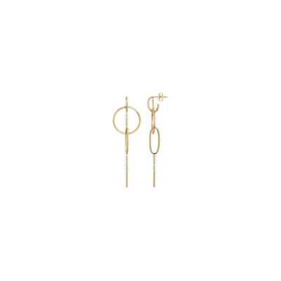 Boucles d'oreilles Phebus motif cercle en acier