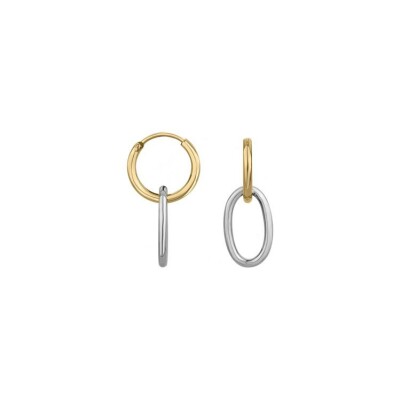 Boucles d'oreilles Phebus en acier PVD