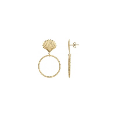 Boucles d'oreilles Phebus en acier et PVD