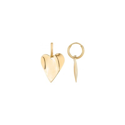 Boucles d'oreilles Phebus Cœur en acier et PVD