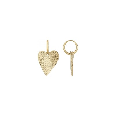 Boucles d'oreilles Phebus Cœur en acier et PVD