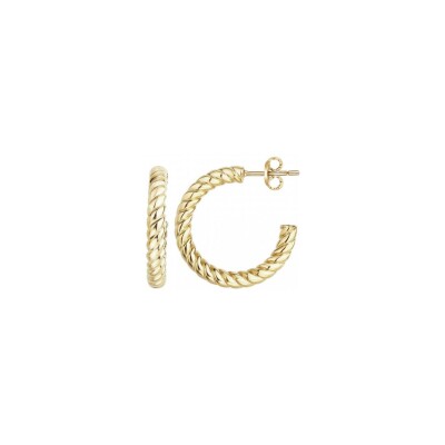 Boucles d'oreilles Phebus en acier et PVD