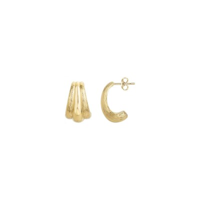Boucles d'oreilles en acier pvd doré