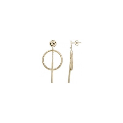 Boucles d'oreilles en acier pvd doré