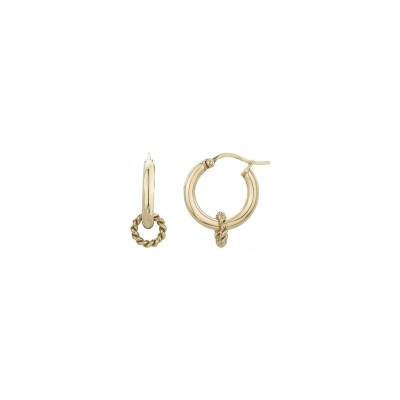 Boucles d'oreilles en acier pvd doré