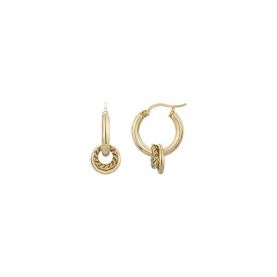 Boucles d'oreilles en acier pvd doré