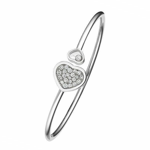 Chopard Happy Hearts bracelet, white gold, diamonds