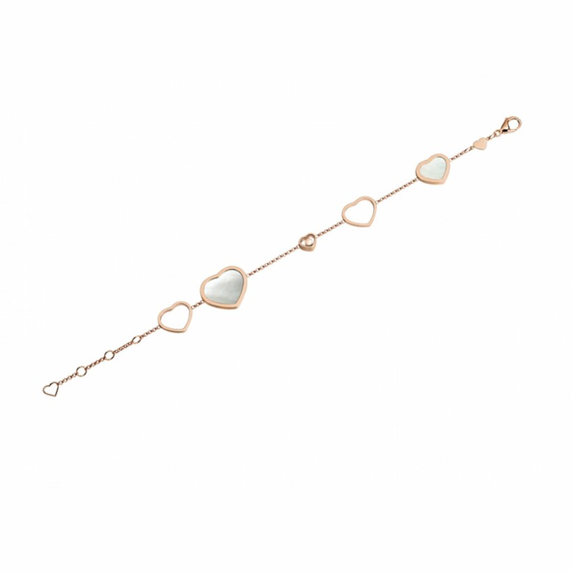 Chopard Happy Hearts bracelet, rose gold, diamond, mother-of-pearl