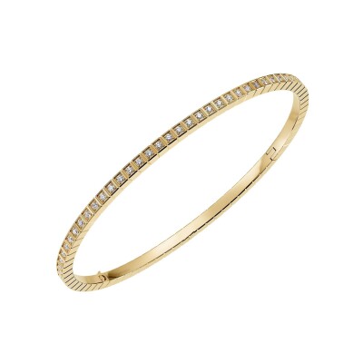 Bracelet Chopard Ice Cube en or jaune et diamants entièrement sertis, taille L