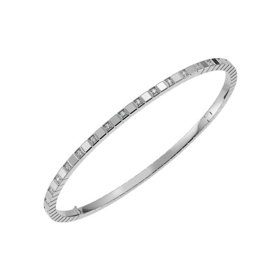 Bracelet Chopard Ice Cube en or blanc et diamants semi-sertis, taille L