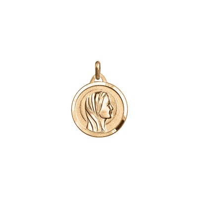 Médaille Vierge en vermeil, 18mm