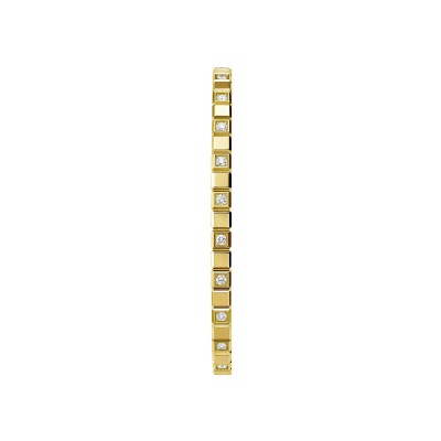 Bracelet Chopard Ice Cube en or jaune et diamants semi-sertis, taille L