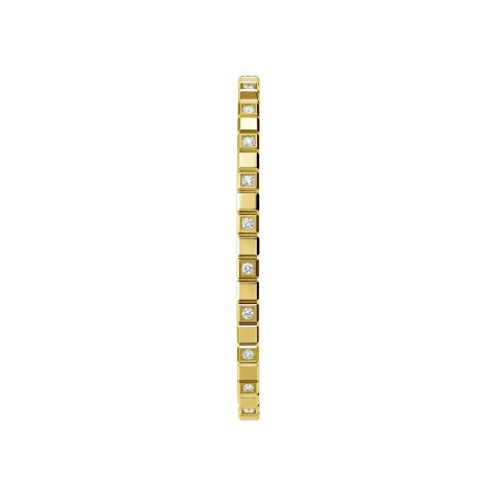 Chopard Ice Cube bracelet in yellow gold and diamonds semi-set, size L