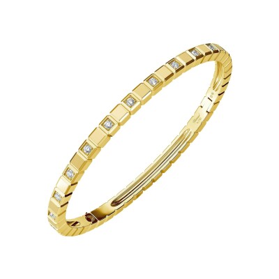 Bracelet Chopard Ice Cube en or jaune et diamants semi-sertis, taille L