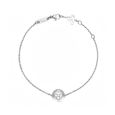 Bracelet Chopard Happy Diamonds en or blanc et diamants