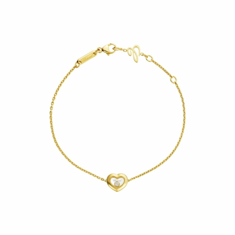 Bracelet Chopard Happy Diamonds Icons en or jaune et diamant