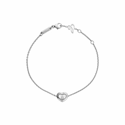 Bracelet Chopard Happy Diamonds Icons en or blanc et diamant