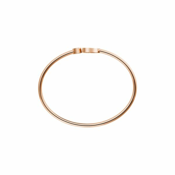 Chopard Happy Hearts bangle bracelet, rose gold, diamonds, mother-of-pearl, M size