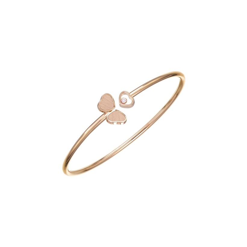Chopard Happy Hearts, rose gold, diamond bracelet, size M