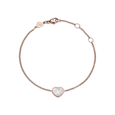 Bracelet Chopard My Happy Hearts en or rose et nacre