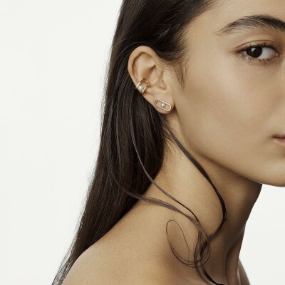Mono boucle d'oreille Dinh Van Maillon Perle en or jaune et perle Akoya