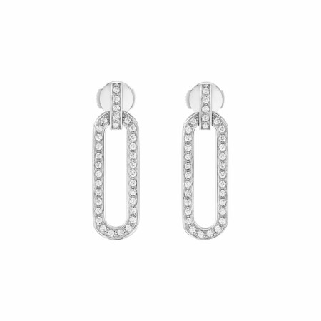 Boucles d'oreilles dinh van Maillon en or blanc et diamants