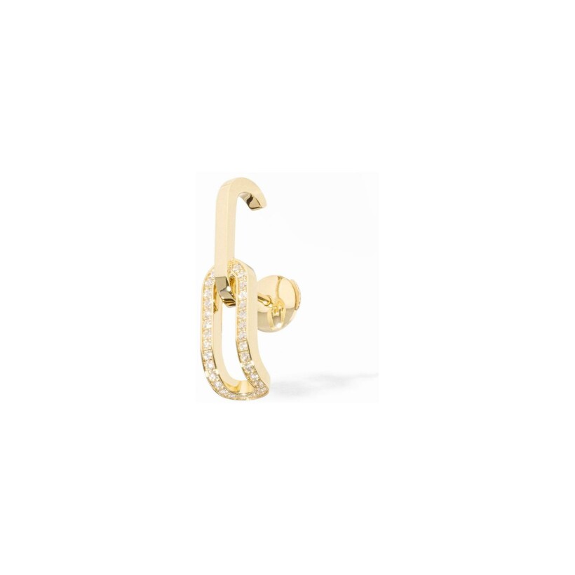 dinh van Maillon single earring, yellow gold and diamonds