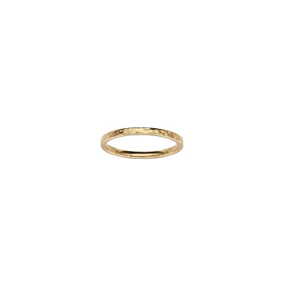 Alliance martelée en vermeil, taille 54