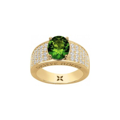 Bague Griffe Rouge en argent, oxyde de zirconium et spinelle taille 56