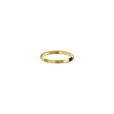 Alliance demi jonc en vermeil, taille 54