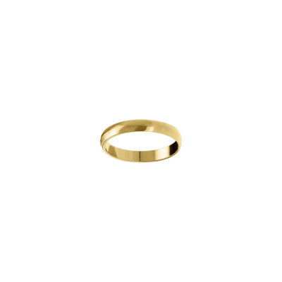 Alliance demi jonc en vermeil, taille 54