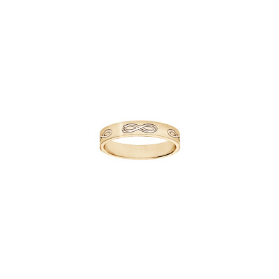 Alliance symbole infini en vermeil, taille 54