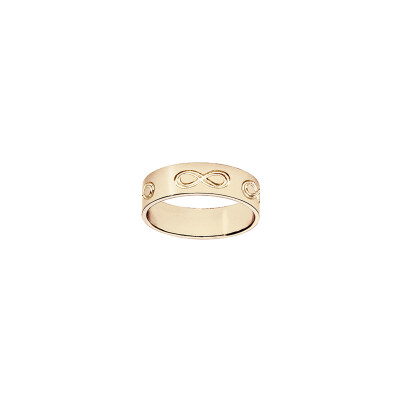 Alliance symbole infini en vermeil, taille 66