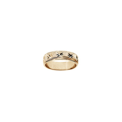 Alliance diamantée en vermeil