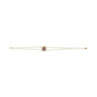 Bracelet Griffe Rouge en plaqué or