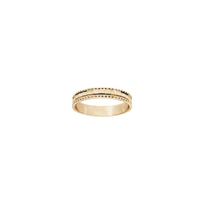 Alliance lapidée en vermeil, taille 56