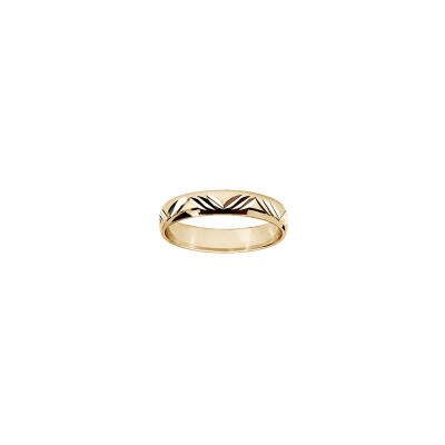 Alliance diamantée en vermeil, taille 58