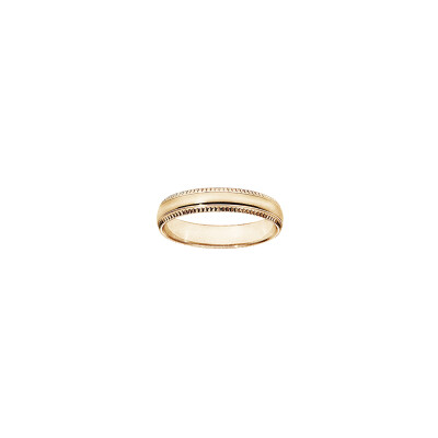 Alliance diamantée en vermeil, taille 56