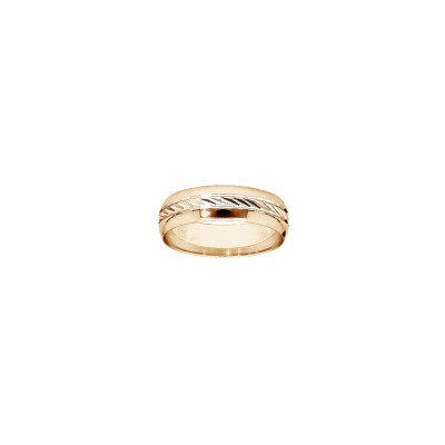 Alliance diamantée en vermeil, taille 64
